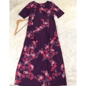 EShakti Floral Pleated Maxi Dress